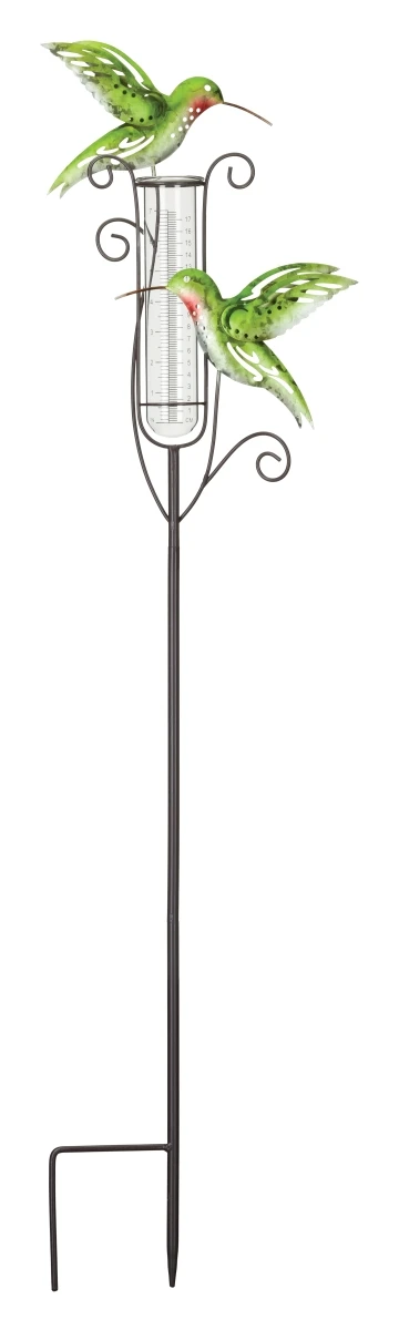 12091 Hummingbird Rain Gauge Garden Stake