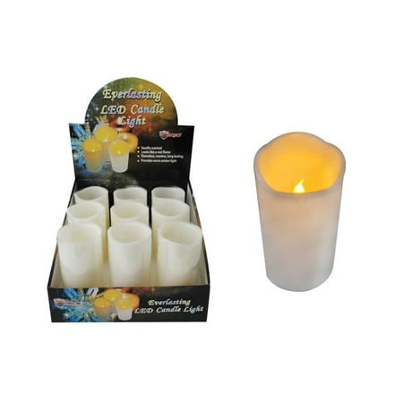 2182238 6 Inch Led Flickering Wax Candle - Realistic Flame Effect