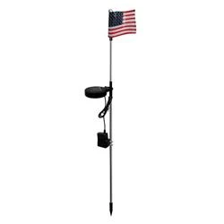 Alpine SLC192ABB Solar USA Flag Garden Stake - Assorted Tray of 20