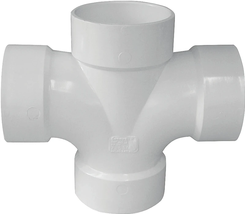 Reducing Double Sanitary Tee 4 X 4 X 2 X 2 In Pvc Sch 40