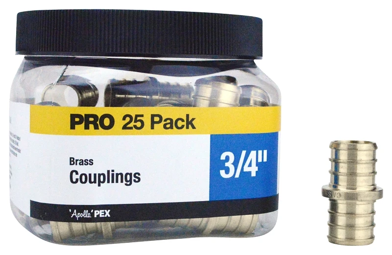 3/4 in. Brass PEX Coupling Jar (25-Pack)