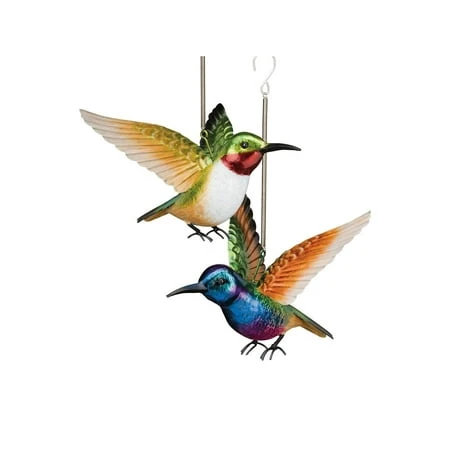 Hummingbird Bouncers - Set Of 2 Spring Action Metal Bird Ornaments