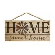 Windmill Distressed Wood Slat Sign, 10 Inches X 4.5 Inches