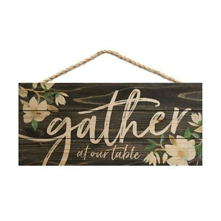 Distressed Wood Hanging Sign, 10 X 4.5 Inches
