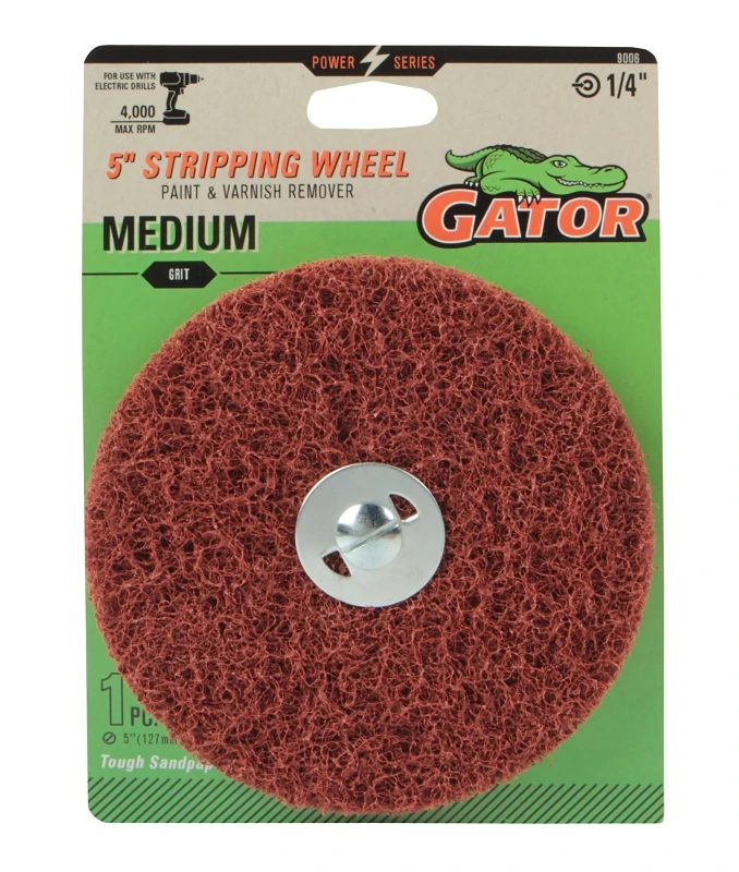 Drill Mount Paint & Rust Remover Stripping Wheel, Medium Grit, 5 In.
