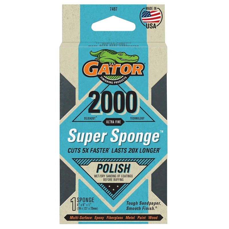 Sanding Sponge, 3 x 5 In., 2000 Grit