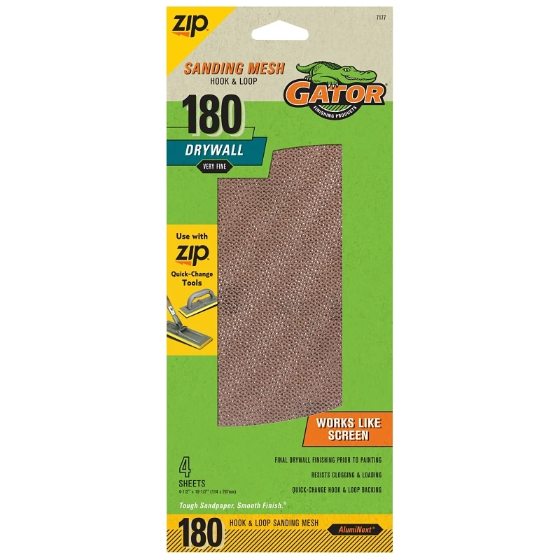 Mesh Drywall Sanding Sheets, 180 Grit, 4-Pk.
