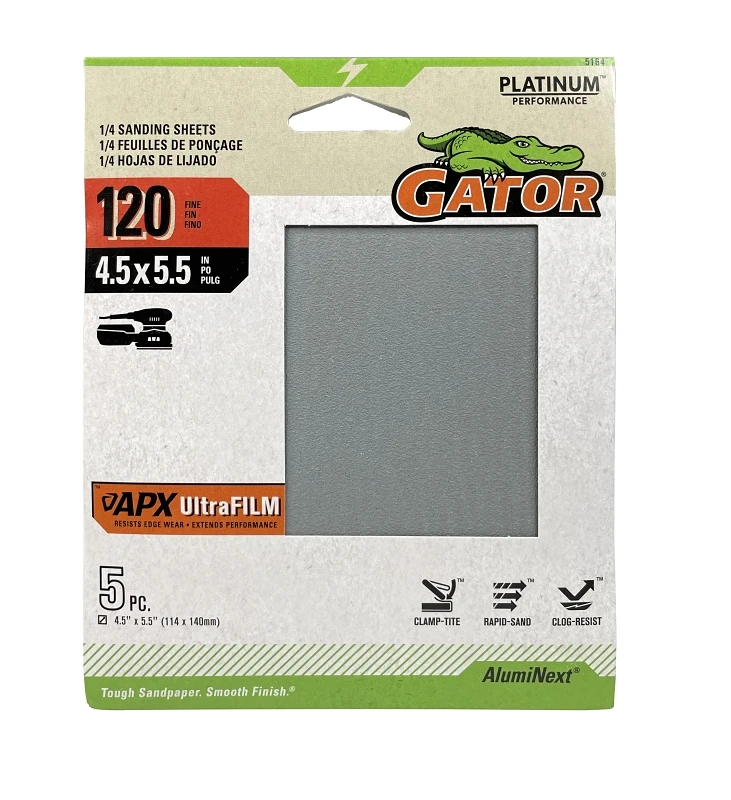 APX Ultrafilm Palm Sander 1/4 Sanding Sheets, 120 Grit, 3-Pk.