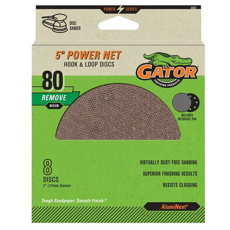 Mesh Sanding Discs, 80 Grit, 5 In., 8 Pk.