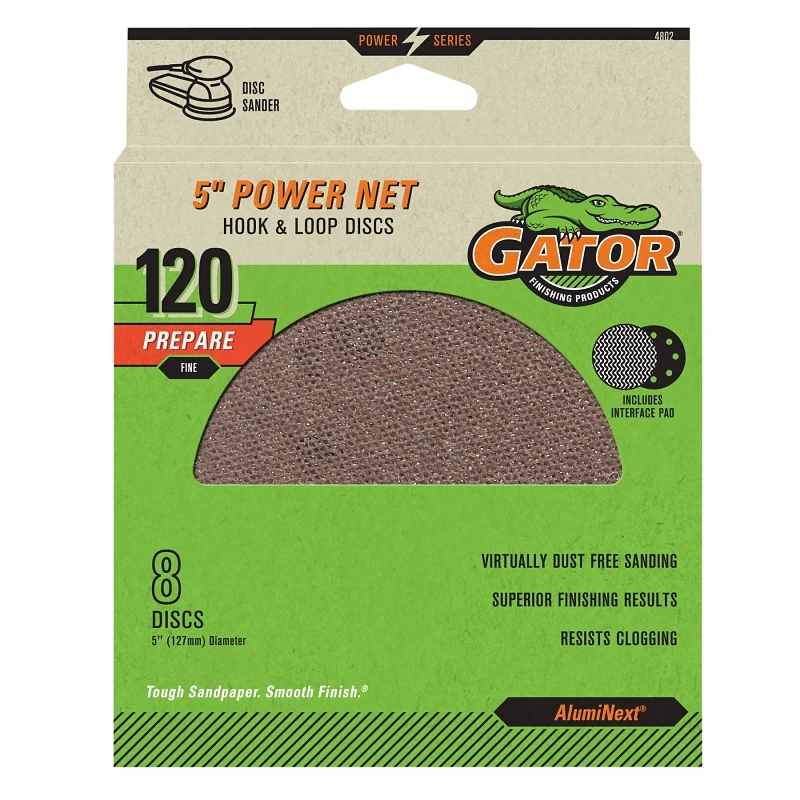 Mesh Sanding Discs, 120 Grit, 5 In., 8 Pk.