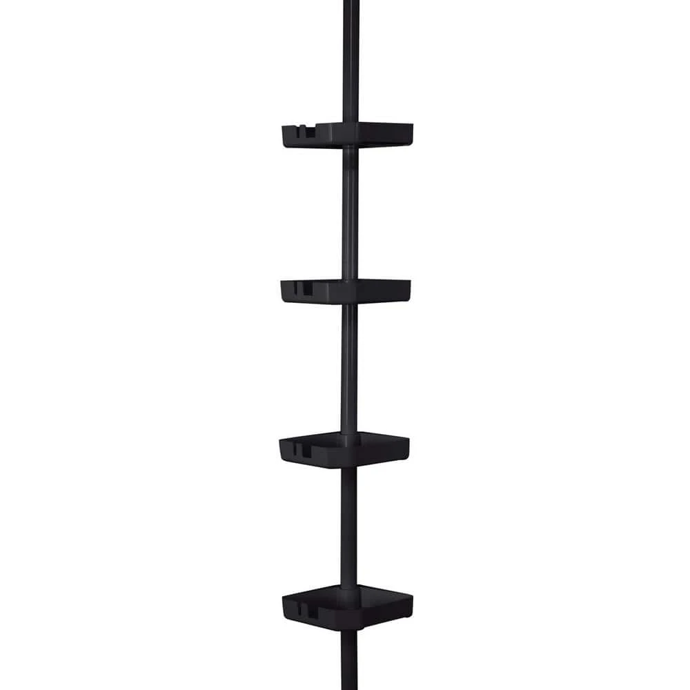 4-Tier Corner Shower Caddy, Black