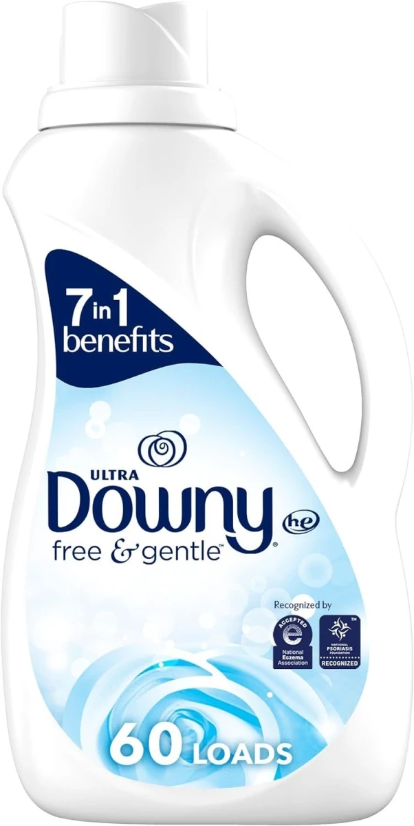 Liquid Fabric Softener, Free & Sensitive, 60 Uses, 44 oz.