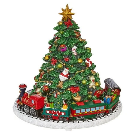 6.25" Animated Musical Nutcracker Tree With Train Decoration