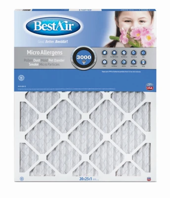 20x25 x 1 In. MERV13 Furnace Filter, 90 Days