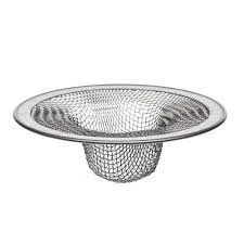 Lavatory Sink Mesh Strainer, Chrome Stainless Steel, 2-3/16 In. Dia.