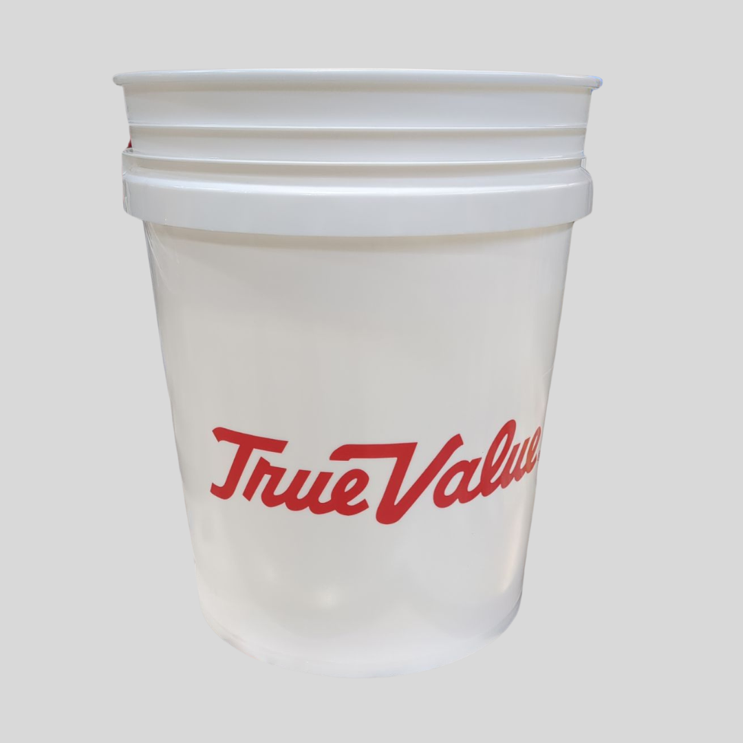 Paint Pail, White Plastic, 5 Gallons
