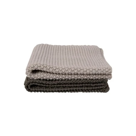 Creative Co-Op Square Cotton Knit Dish Cloths (Set of 2 Pieces)