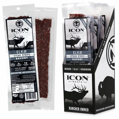2 oz. Elk Steak Strip, Savory