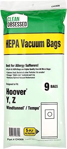 Hoover HEPA Vacuum Cleaner Bags, Type Y, 9-Ct.