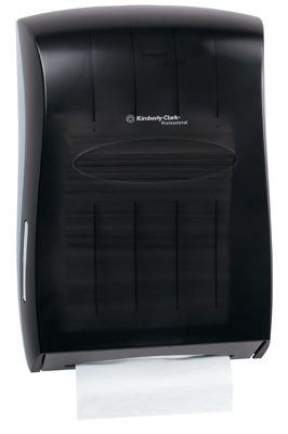 Hand Towel Dispenser, Universal, Smoke Gray Plastic