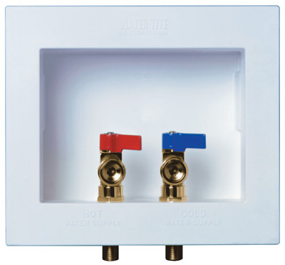 Washing Machine Outlet Box, Center Drain, 1/2 In. Sweat Connection