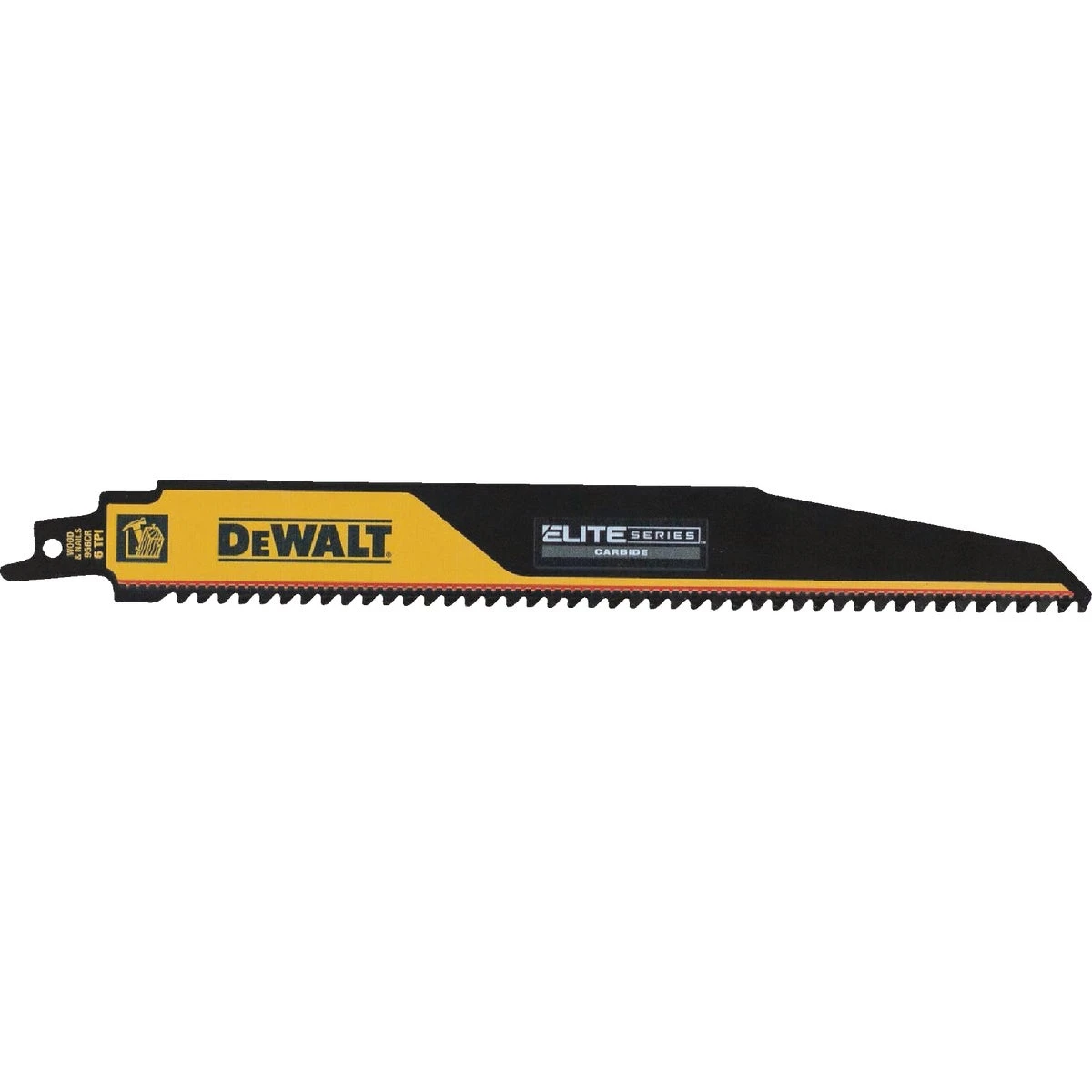 Elite Carbide Tip Reciprocating Saw Blade, Demolition, 6-TPI, 9 In.