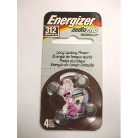 Energizer AC312E-4 Hearing Aid Batteries (4-Pack)