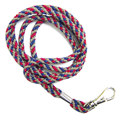 Black Rope Lanyard With Metal Clip, 18 In.