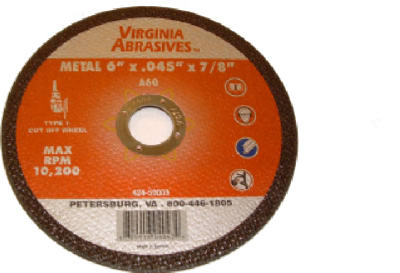Ultra Thin Grinder Cutting Wheel, 6 x .045 x 7/8 In.