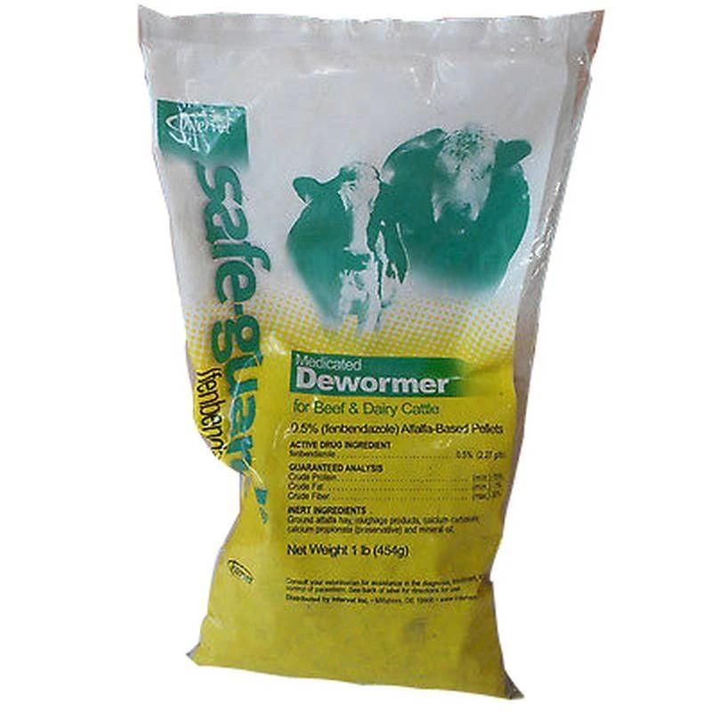 Safe-guard 0.5% Pellets Cattle Top Dress 1 Pound Bag - Model 6778