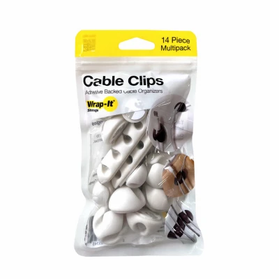 14-Pc. Cable Clips Assortment, White