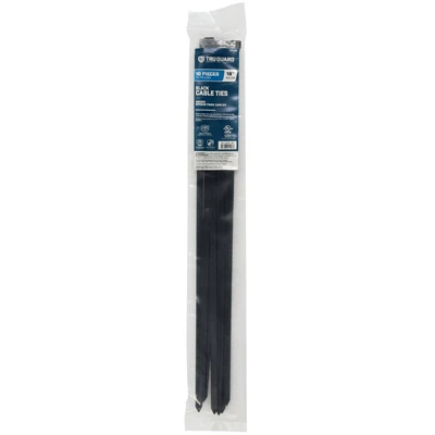 Heavy-Duty Cable Ties, Black, 18 In., 10-Pk.