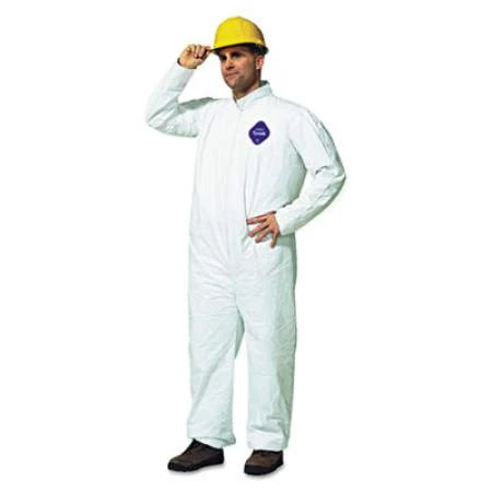 Zip-Front Coverall, White, 25-Pk., Large