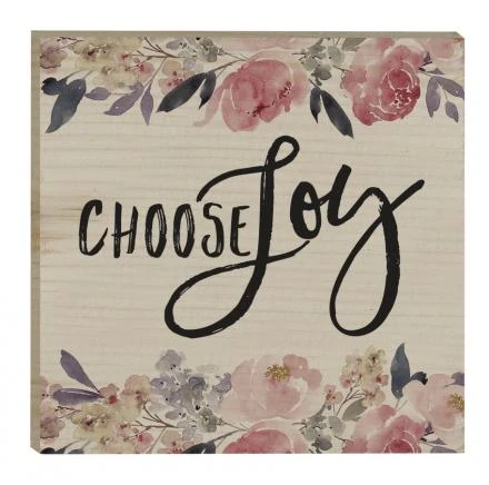 P. Graham Dunn Mgt0164 Choose Joy Floral Solid Pine Wood Rustic Magnet