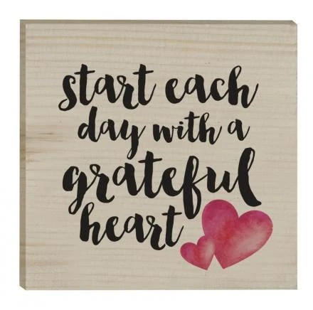 P. Graham Dunn Mgt0163 Start Each Day With A Grateful Heart Rustic Magnet - Red