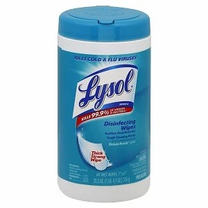 "Lysol Disinfecting Wipes, Ocean Fresh, 80/Pack (1920077925)"