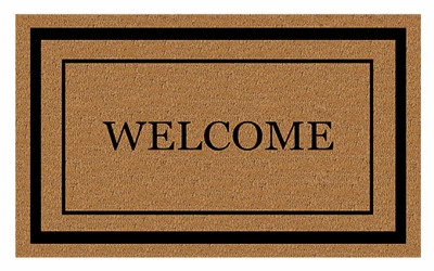 Welcome Coir Door Mat, 24 x 36 In.