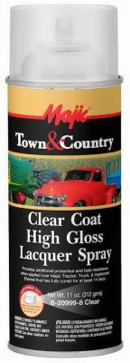 Town & Country Clear Coat Spray, High Gloss Lacquer, 11 oz.