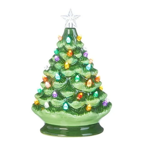 Raz Imports Happy Hollydays 8 Inch Vintage Lighted Christmas Tree