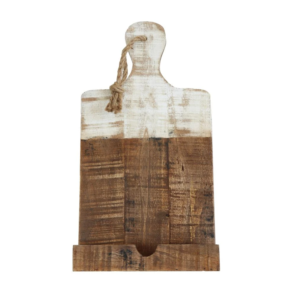 8-3/4 In. L X 16 In. H White Dipped Wood Tablet Holder