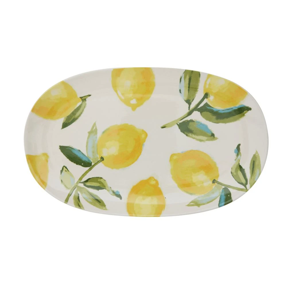 3r Studios Decorative Platter With Lemon Images For Home Decor