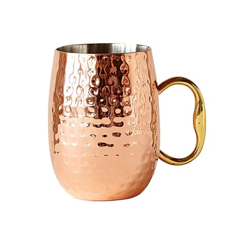 Creative Co-op Stainless Steel Moscow Mule Mug With Handle - 16 Ounce Capacity