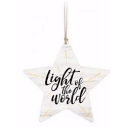 Light Of The World Star Ornament - 3.25 X 3.5 Inches