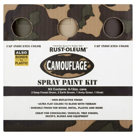 Rust-Oleum Camouflage Spray Paint Kit, 6-12 oz
