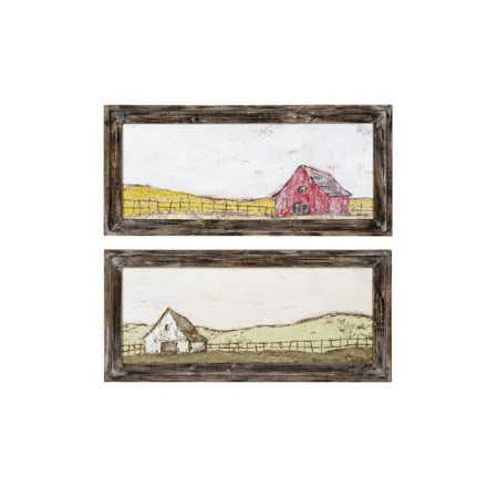 3r Studios Barn Scene Printed Wall Art Set Of 2 Decorative Pieces