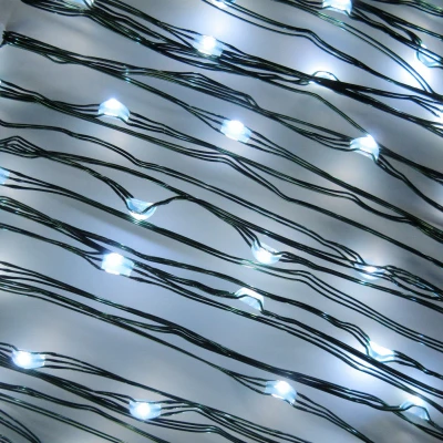 LED Micro Dot Christmas String Lights, Cool White, 3 Functions, Timer/Battery Operated, 100-Ct.