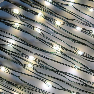 LED Micro Dot Christmas String Lights, Warm White, 3 Functions, Timer/Battery Operated, 100-Ct.