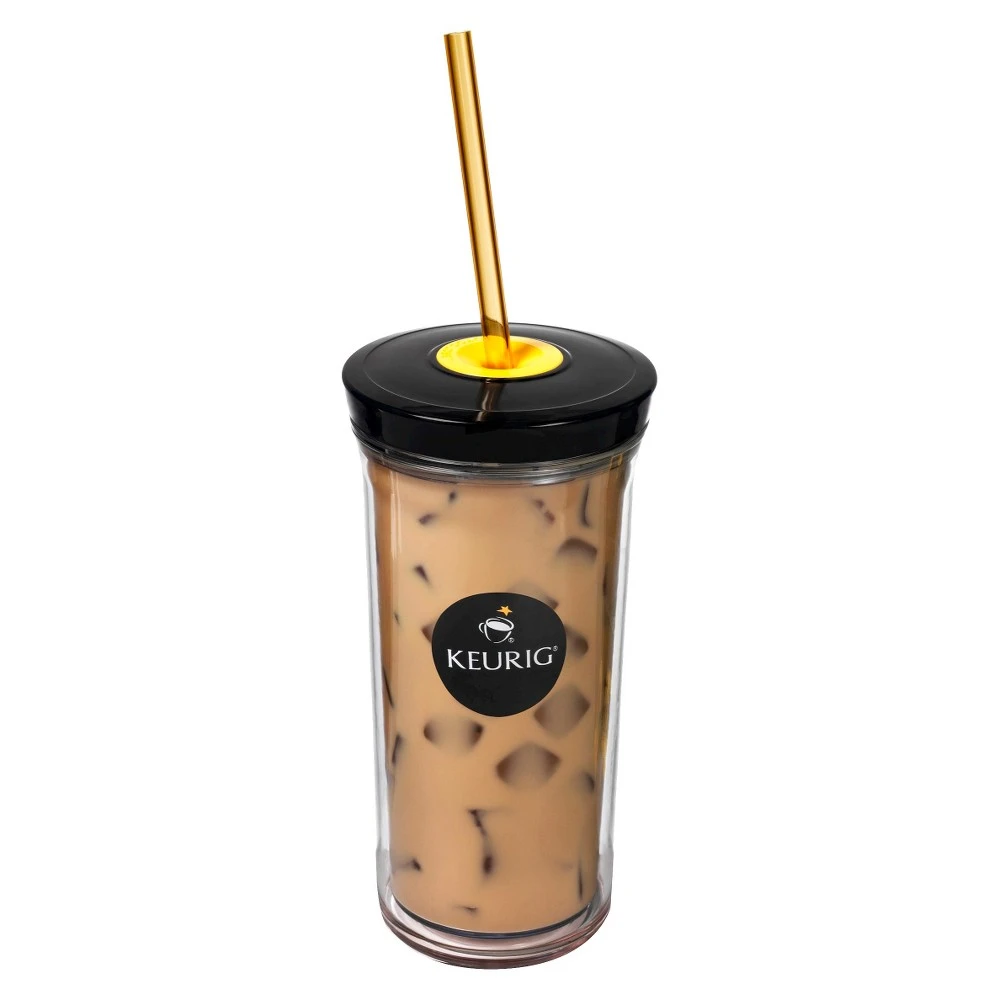 Keurig 16-ounce Iced Beverage Tumbler - Clear And Black