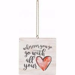 147453 2.75 X 2.75 Inch Wherever You Go Car Charm