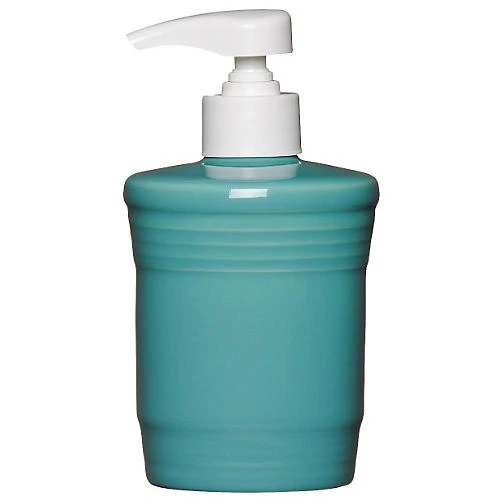 13-ounce Turquoise Ceramic Soap And Lotion Dispenser